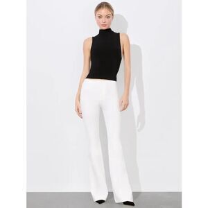 New $295 Women's Alice + Olivia Yuki Trouser Pants Off White Size 8